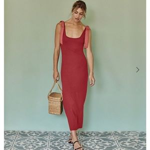 Summersalt The Softest Ribbed Tie-Shoulder Maxi Dress